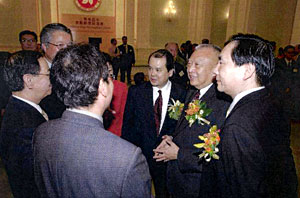 Chief Executive Mr Tung Chee Hwa at Labour Day Reception. 