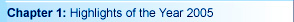 Chapter 1: Highlights of the year 2005