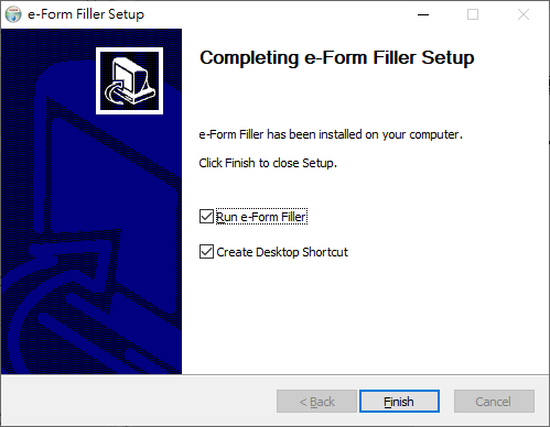 Installation Wizard Completion Dialog Box