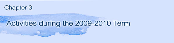 Chapter 3. Activities during the 2009-2010 Term