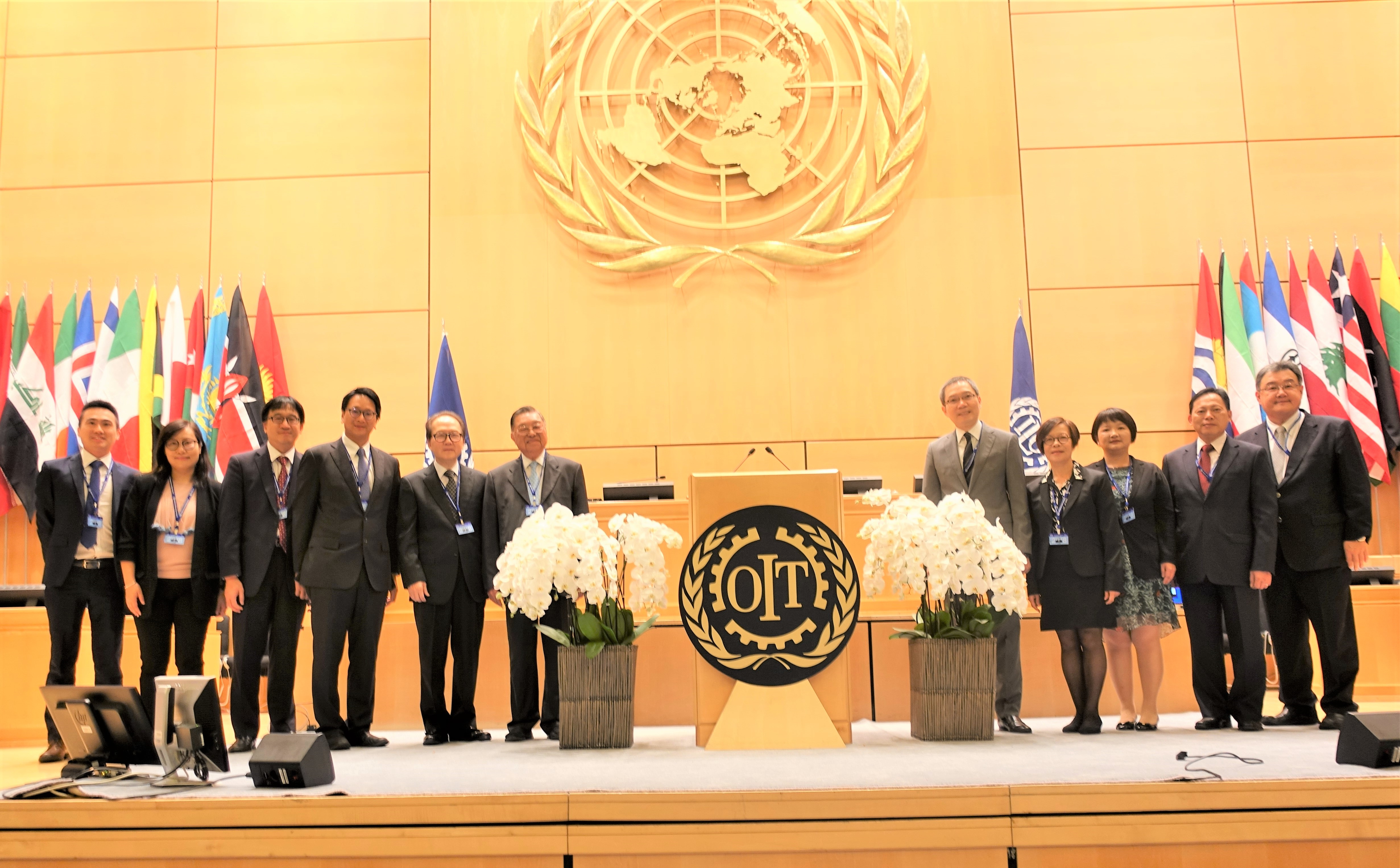 Representatives of the HKSAR attending the 107th Session of the International Labour Conference