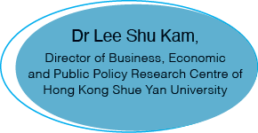 Dr Lee Shu Kam,  Director of Business, Economic and  Public Policy Research Centre of   Hong Kong Shue Yan Universit