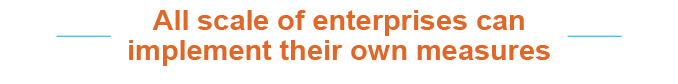 All scale of enterprises can implement their own measure