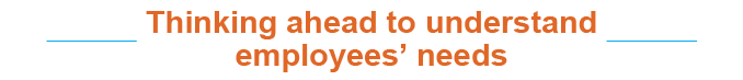 Thinking ahead to understand employees  need
