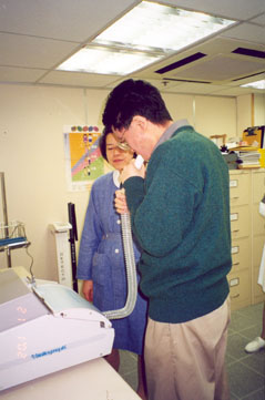 Lung performance assessment at the clinic