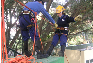 A YPTP trainee participates in leadership, discipline and team building training.