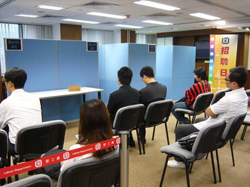 A mini-job fair held at the Hong Kong East Job Centre.