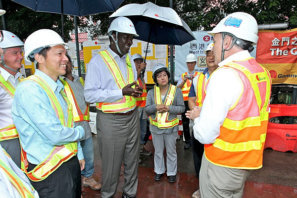 Mr Assane Diop, Executive Director of Social Protection Sector, International Labour Organisation visited a construction site